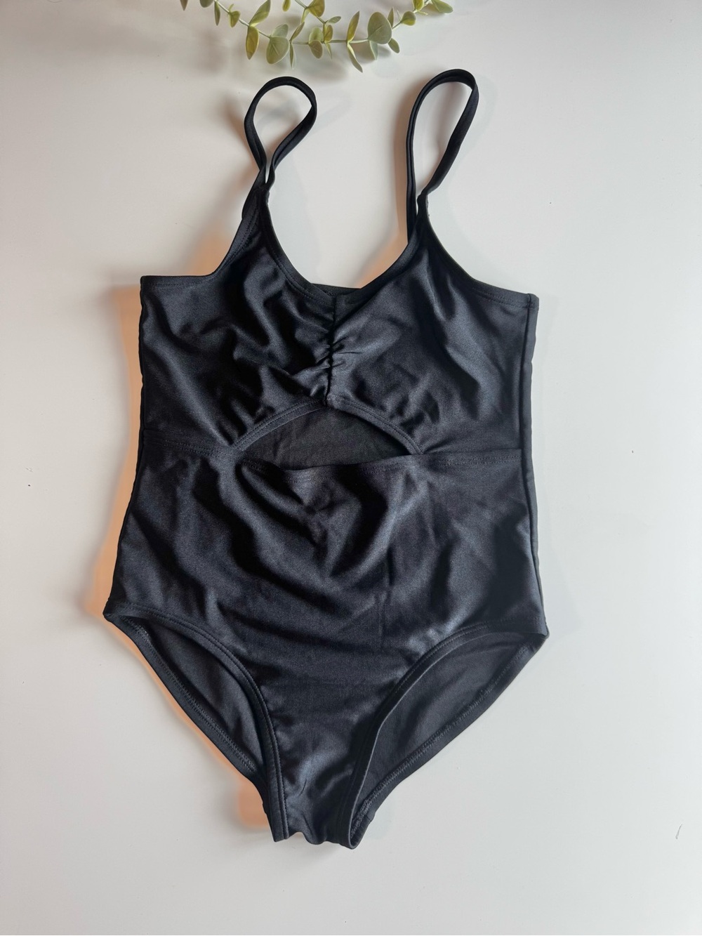 Art Class Girls Black Cutout One Piece Swimsuit Size 8
